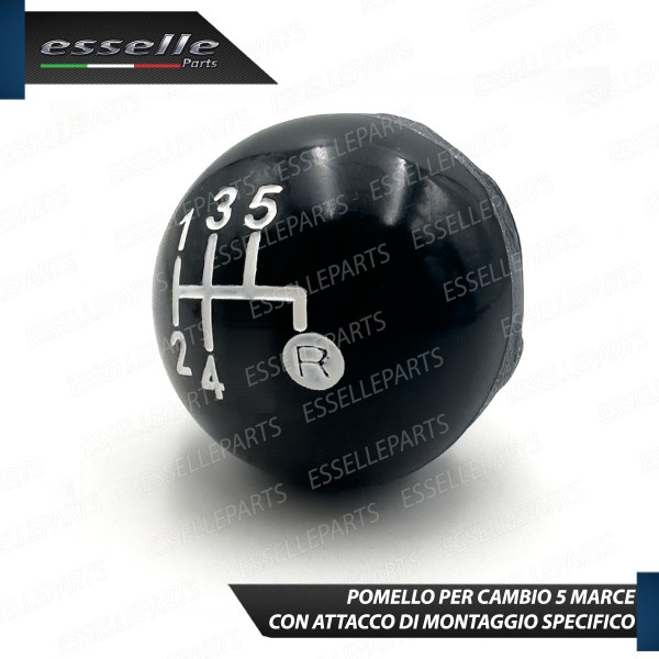 Pomello Leva Cambio Fiat 500 5 Marce Nero Lucido Abs Specifico