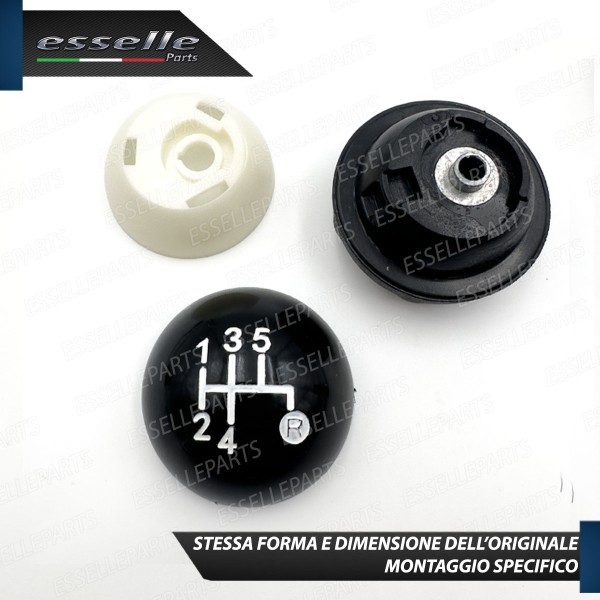 Pomello Leva Cambio Fiat 500 5 Marce Nero Lucido Abs Specifico