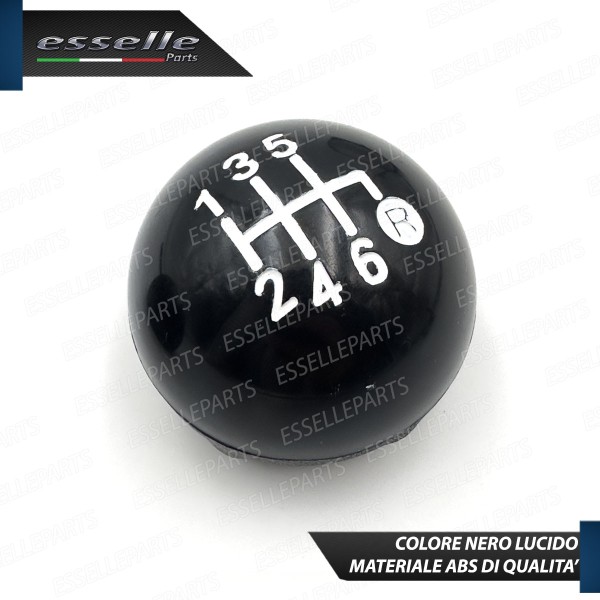 Pomello Leva Cambio Fiat 500 6 Marce Nero Lucido Abs Specifico