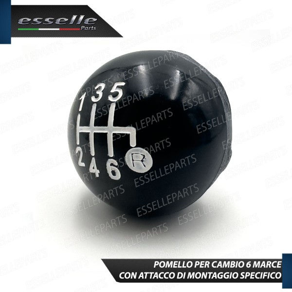Pomello Leva Cambio Fiat 500 6 Marce Nero Lucido Abs Specifico