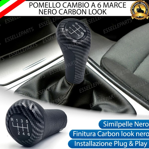 Pomello Leva Cambio Bmw Serie 3 E30 Restyling 6 Marce Carbon look Similpelle