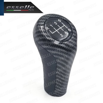 Pomello Leva Cambio Bmw X5 E53 6 Marce Carbon look Similpelle Nero