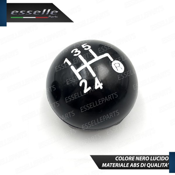 Pomello Leva Cambio Abarth 500 595 695 5 Marce Nero Lucido Abs Specifico