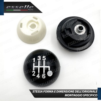 Pomello Leva Cambio Abarth 500 595 695 6 Marce Nero Lucido Abs Specifico