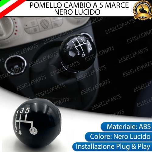 Pomello Leva Cambio Abarth 500 595 695 5 Marce Nero Lucido Abs Specifico