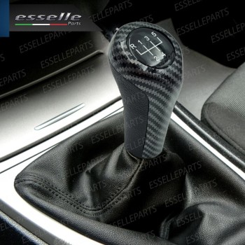 Pomello Leva Cambio Bmw X3 F25 5 Marce Carbon look Similpelle Nero