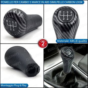 Pomello Leva Cambio Bmw X4 F26 5 Marce Carbon look Similpelle Nero