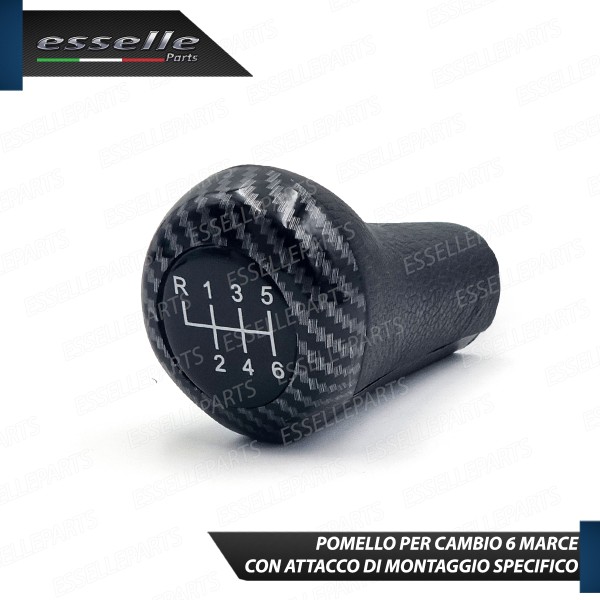 Pomello Leva Cambio Bmw X1 E84 6 Marce Carbon look Similpelle Nero