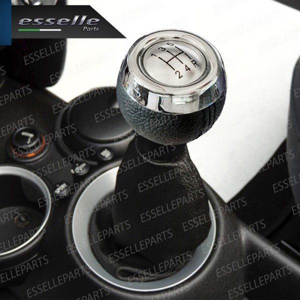 Pomello Leva Cambio Mini Clubman R55 5 Marce Satinato cromato Similpelle
