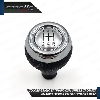 Pomello Leva Cambio Mini Countryman R60 5 Marce Satinato cromato Similpelle Pomello Leva Cambio Mini Countryman R60 5 Marce Satinato cromato Similpelle
