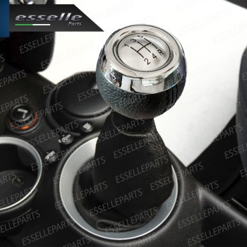 Pomello Leva Cambio Mini Paceman R61 5 Marce Satinato cromato Similpelle
