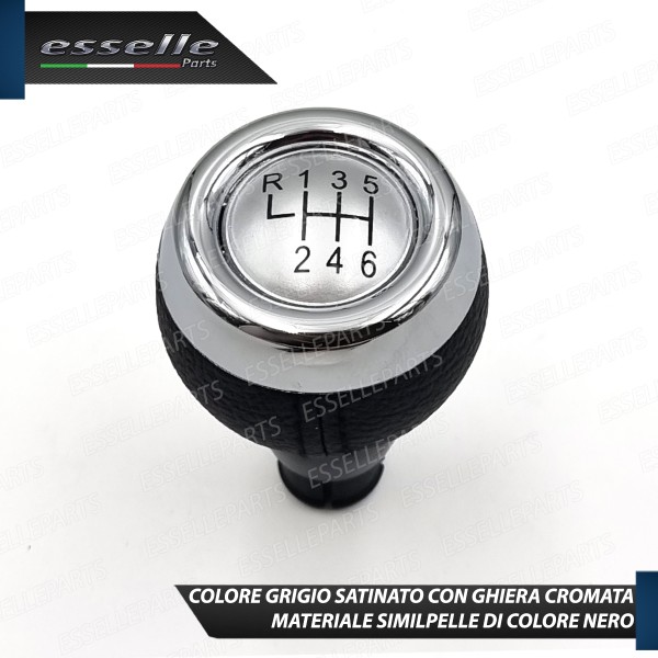 Pomello Leva Cambio Mini Coupe R58 6 Marce Satinato cromato Similpelle