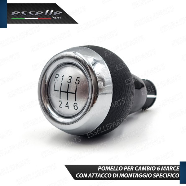 Pomello Leva Cambio Mini Clubman R55 6 Marce Satinato cromato Similpelle