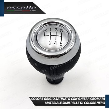 Pomello Leva Cambio Mini One Cooper R56 6 Marce Satinato cromato Similpelle