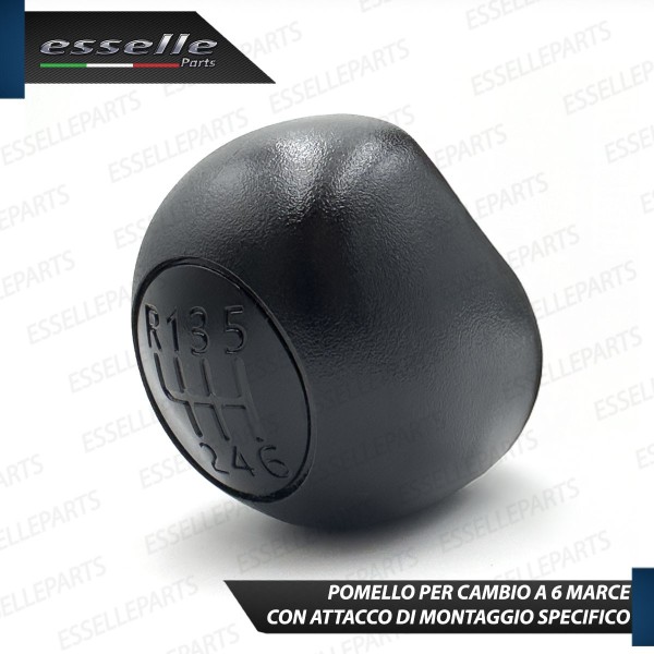 Pomello leva cambio a 6 Marce Nero in abs per Peugeot Boxer MK2