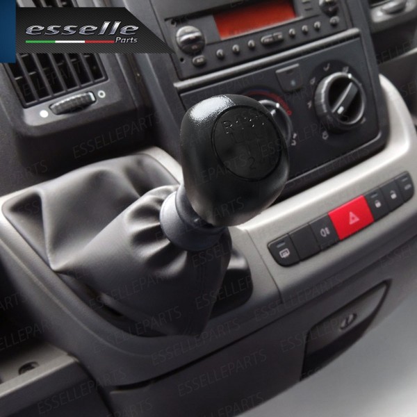 Pomello leva cambio a 6 Marce Nero in abs per Peugeot Boxer MK2