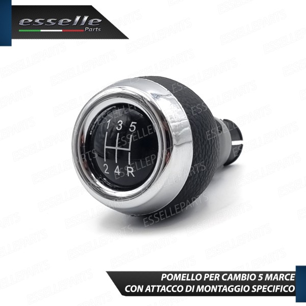 Pomello Leva Cambio Mini Clubman R55 5 Marce Nero,  cromato Similpelle