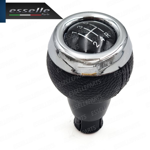 Pomello Leva Cambio Mini One Cooper R56 5 Marce Nero,  cromato Similpelle