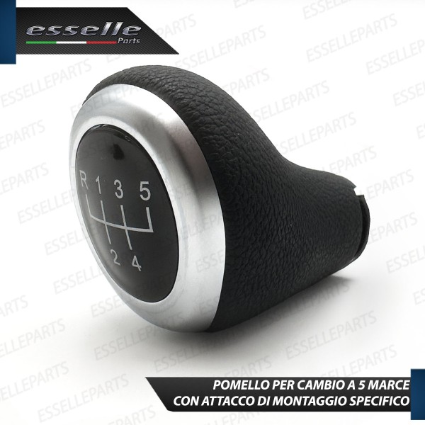 Pomello leva cambio a 5 marce Nero e Grigio in abs per BMW Serie 3 F30 F31
