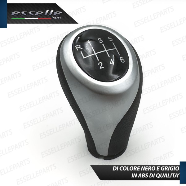 Pomello leva cambio a 6 marce Nero e Grigio in abs per BMW Serie 3 F30 F31