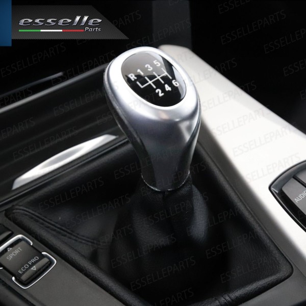 Pomello leva cambio a 6 marce Nero e Grigio in abs per BMW Serie 3 F30 F31