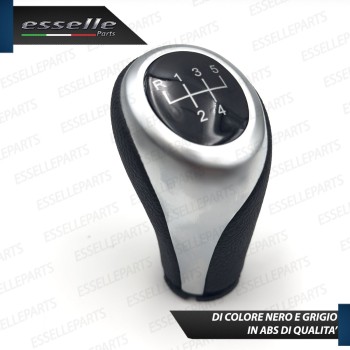 Pomello leva cambio a 5 marce Nero e Grigio in abs per Bmw Serie 5 F10 F11