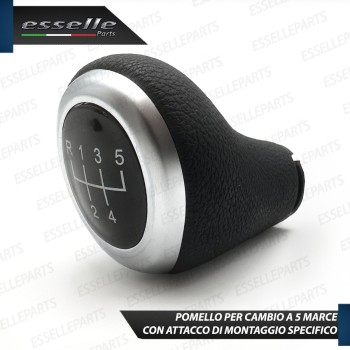Pomello leva cambio a 5 marce Nero e Grigio in abs per Bmw Serie 6 F13