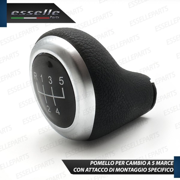 Pomello leva cambio a 5 marce Nero e Grigio in abs per Bmw Serie 1 F20 F21 Pre-Restyling