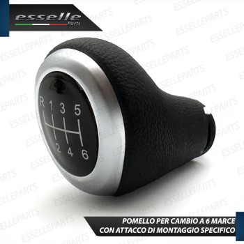 Pomello leva cambio a 6 marce Nero e Grigio in abs per Bmw Serie 3 F34 GT
