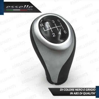 Pomello leva cambio a 6 marce Nero e Grigio in abs per Bmw Serie 3 F34 GT