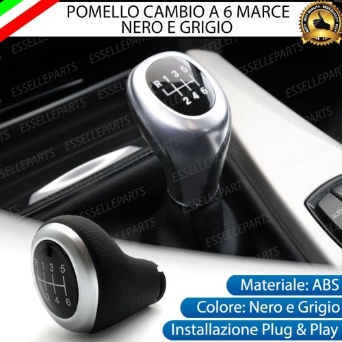 Pomello leva cambio a 6 marce Nero e Grigio in abs per Bmw Serie 1 F20 F21 Pre-Restyling