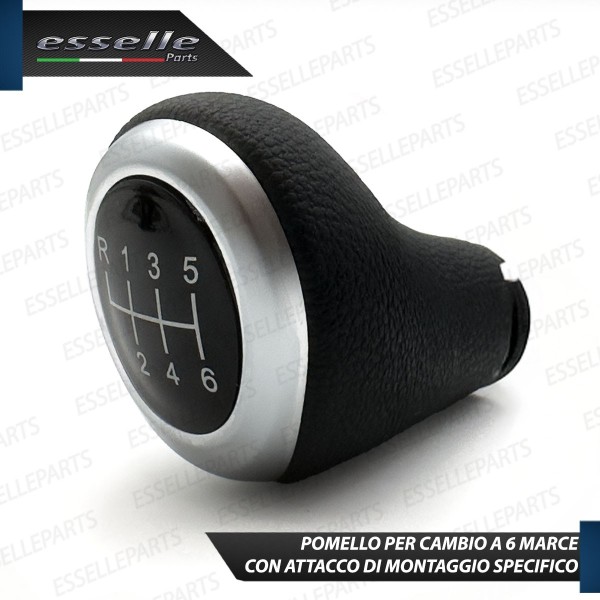 Pomello leva cambio a 6 marce Nero e Grigio in abs per Bmw Serie 1 F20 F21 Pre-Restyling