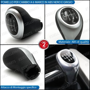 Pomello leva cambio a 6 marce Nero e Grigio in abs per Bmw Serie 1 F20 F21 Restyling