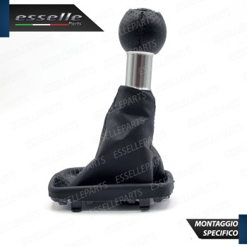 Pomello Del Cambio Cuffia Audi A3 8L 6 Marce Similpelle Traforata Nera Satinato