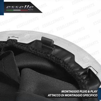 Cuffia cambio in similpelle di qualità con cornice cromata per Fiat 500 Restyling