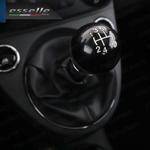 Cuffia cambio in similpelle di qualità con cornice cromata per Abarth 500 595 695 Restyling