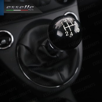 Cuffia cambio in similpelle di qualità con cornice cromata per Abarth 500 595 695 Restyling