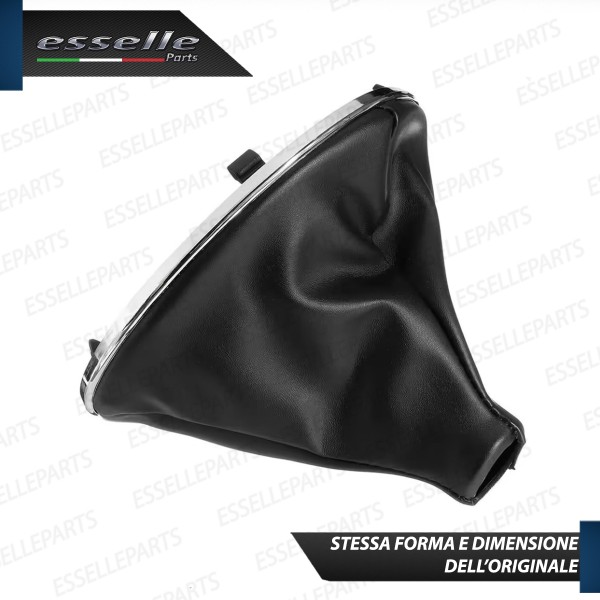 Cuffia cambio in similpelle di qualità con cornice cromata per Abarth 500 595 695 Pre-Restyling