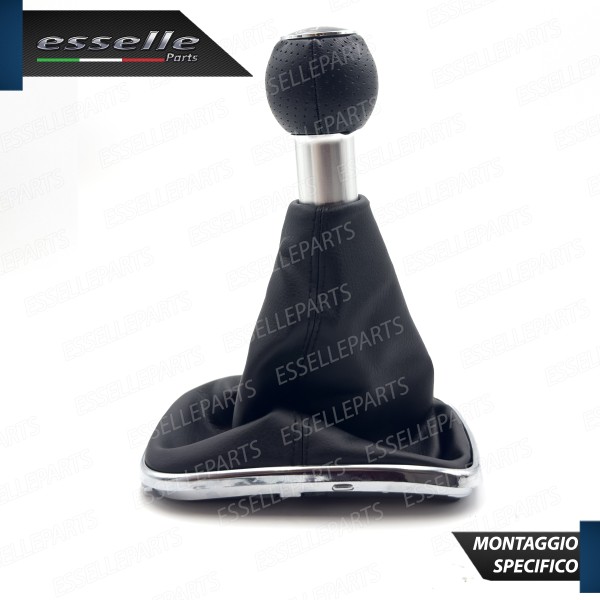 Pomello Del Cambio Cuffia VW Golf MK4 6 Marce Similpelle Traforata Nera Satinato
