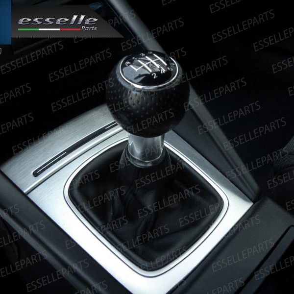 Pomello Del Cambio Cuffia VW Golf MK4 6 Marce Similpelle Traforata Nera Satinato