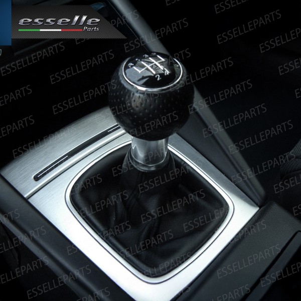 Pomello Del Cambio Cuffia VW Golf MK4 5 Marce Similpelle Traforata Nera Satinato