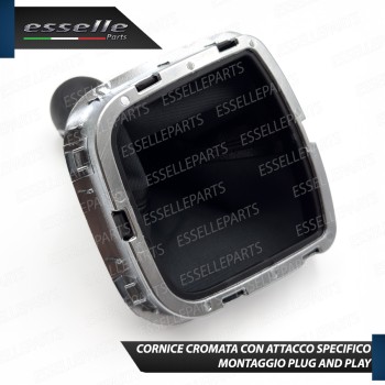Pomello Del Cambio Cuffia VW Polo 6R 6C 5 Marce Similpelle Nera Cornice Cromata
