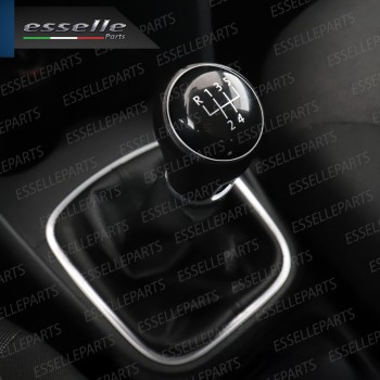 Pomello Del Cambio Cuffia VW Polo 6R 6C 5 Marce Similpelle Nera Cornice Cromata