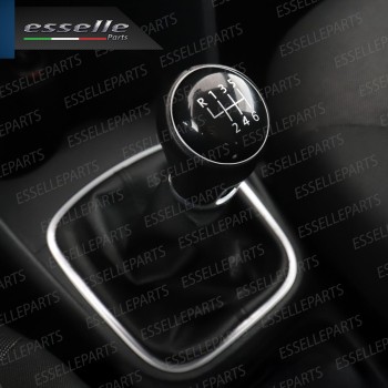 Pomello Del Cambio Cuffia VW Polo 6R 6C 6 Marce Similpelle Nera Cornice Cromata