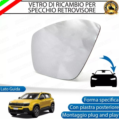 Specchietto Retrovisore Termico Laterale LATO GUIDATORE per JEEP AVENGER