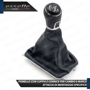 Pomello Del Cambio Cuffia VW Golf 7 5 Marce Similpelle Nera Cornice Cromata Pomello Del Cambio Cuffia VW Golf 7 5 Marce Similpelle Nera Cornice Cromata