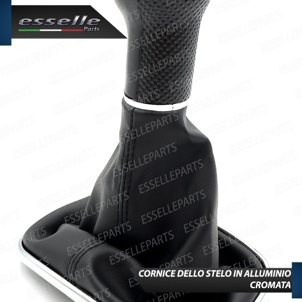 Pomello Del Cambio Cuffia VW Golf MK4 5 Marce Similpelle Nero e Cromato