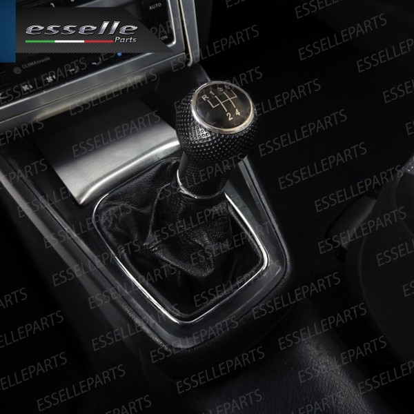 Pomello Del Cambio Cuffia VW Golf MK4 5 Marce Similpelle Nero e Cromato