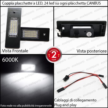 Placchette Luci Targa Led MINI CLUBMAN R55 canbus 6000k placchetta