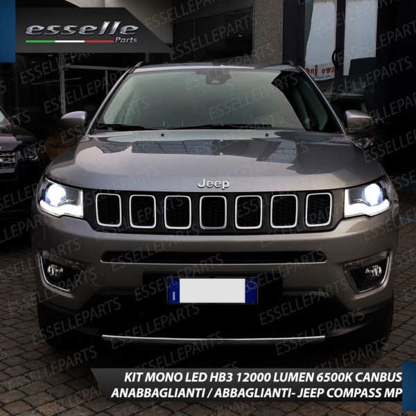 Conversione Fari Full LED 12000LM + 1800LM JEEP COMPASS MK2 Con Fari Lenticolari